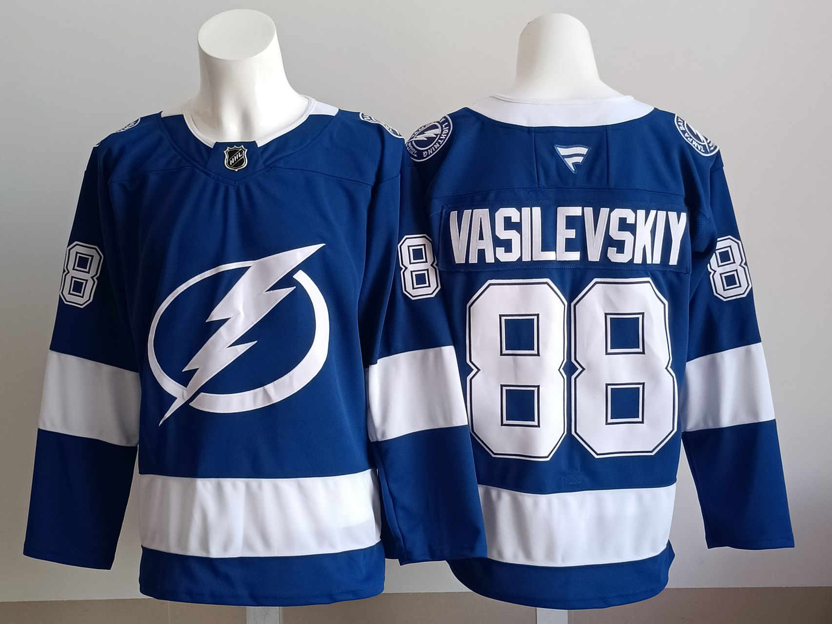 Men Tampa Bay Lightning #88 Vasilevskiy Blue 2025 NHL Jersey style 001